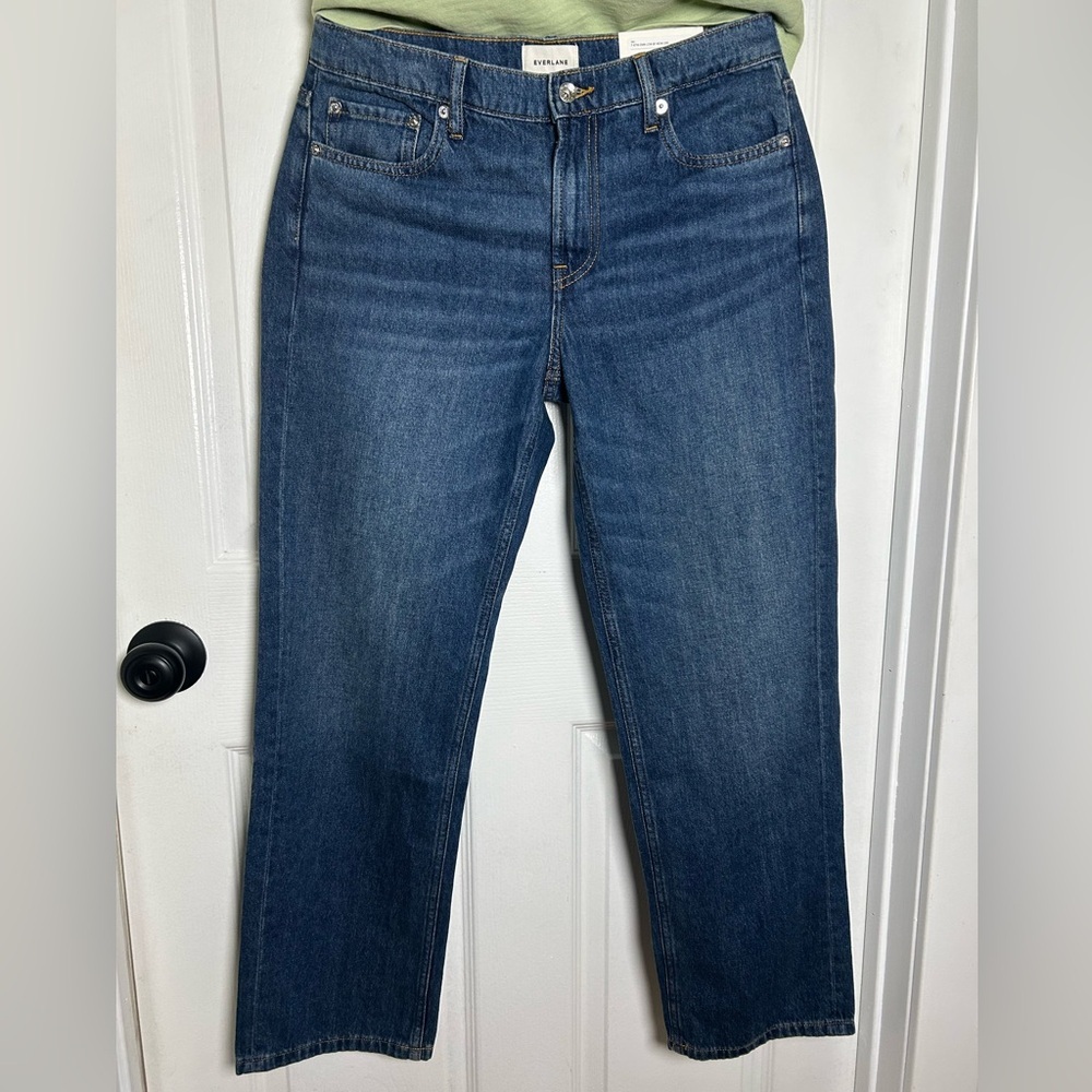 Everlane the boyfriend Jean — Deep Blue Denim..